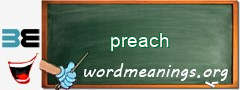 WordMeaning blackboard for preach